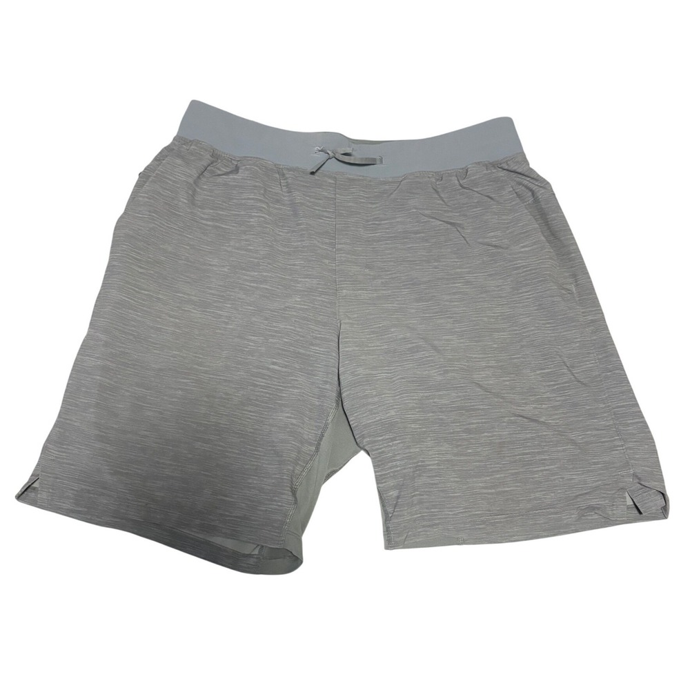 Lululemon Pace Breaker Shorts 9" Sz L Grey Heathered Linerless Athletic Training